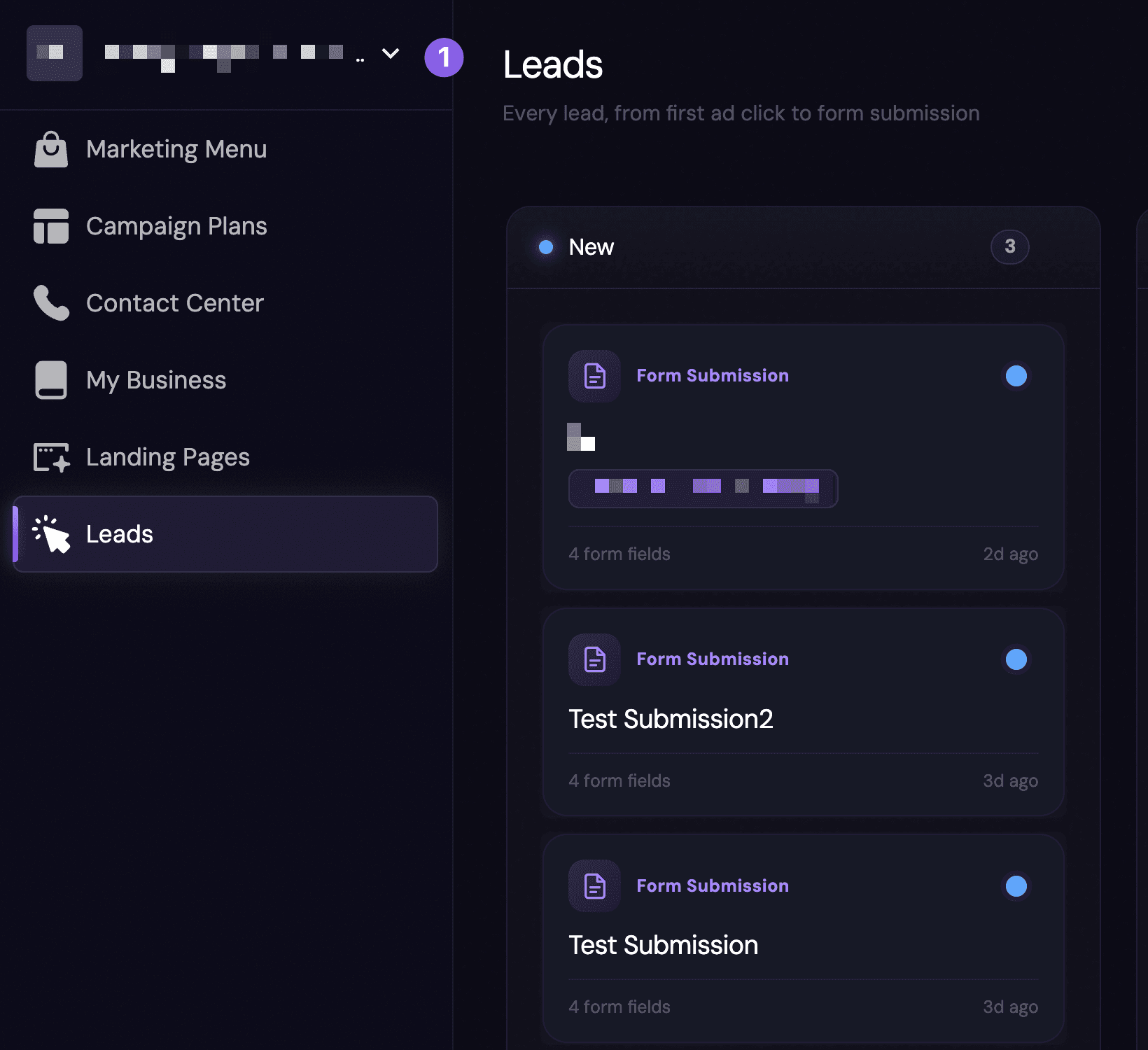 The Outbound app with the workspace name menu at the top-left